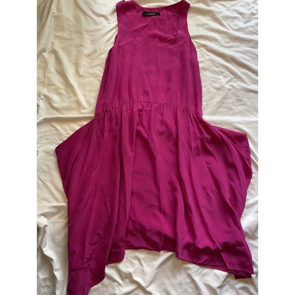 THAKOON SILK SLEEVELESS DRESS SIZE 10 Pink Loose Twirl Sun Summer - Picture 2 of 14
